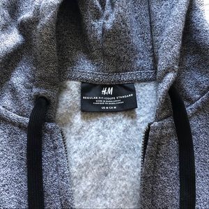 H&M full zip charcoal grey hoodie